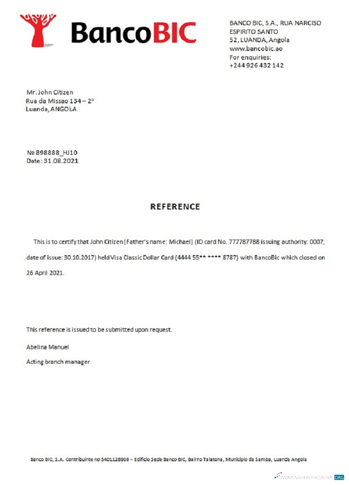 Download Angola Bancobic closure reference Photoshop template